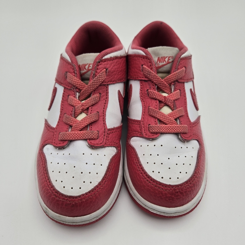 Nike Dunk Low Archaeo Reddish Pink White Unisex Toddler Size 10C DC9562-111 - Picture 4 of 14